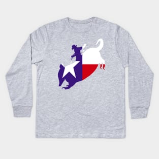 Armadillo cowboy Kids Long Sleeve T-Shirt